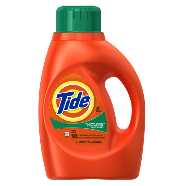 Tide Mountain Spring Scent Liquid Laundry Detergent, 50 oz, 32 loads